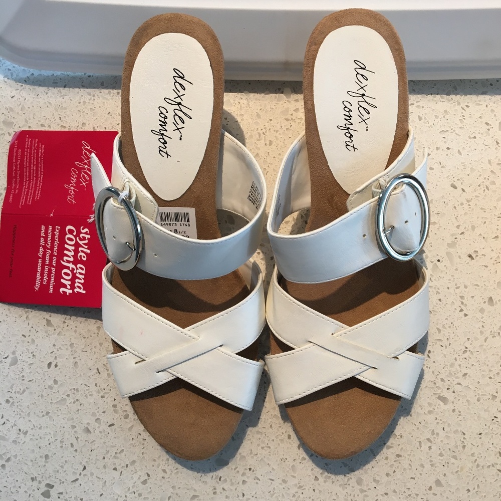 White Wedge Sandals